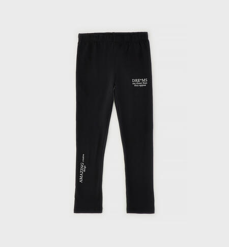 Leggings per ragazza NERO