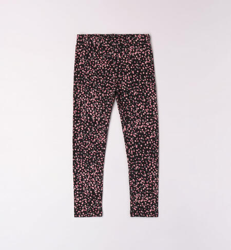 Leggings pois per ragazza da 8 a 16 anni iDO NERO-MALVA-6K62
