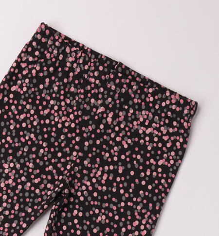 Leggings pois per ragazza da 8 a 16 anni iDO NERO-MALVA-6K62