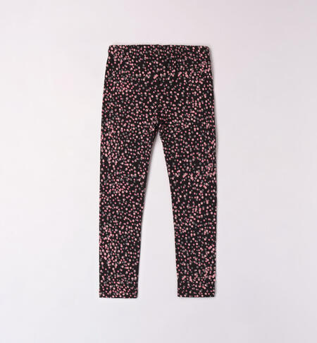 Leggings pois per ragazza da 8 a 16 anni iDO NERO-MALVA-6K62