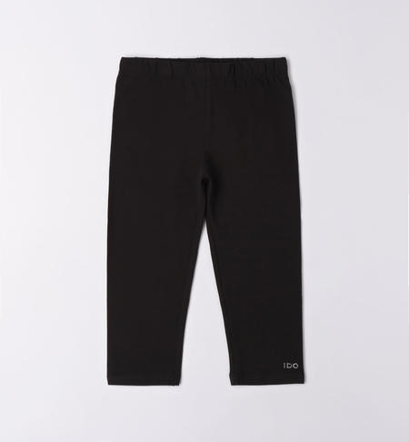 Leggings ragazza corto da 8 a 16 anni iDO NERO-0658