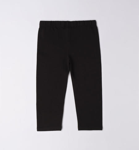 Leggings ragazza corto da 8 a 16 anni iDO NERO-0658