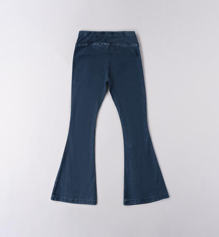 Girls` denim leggings STONE WASHED MEDIUM BLUE -7044