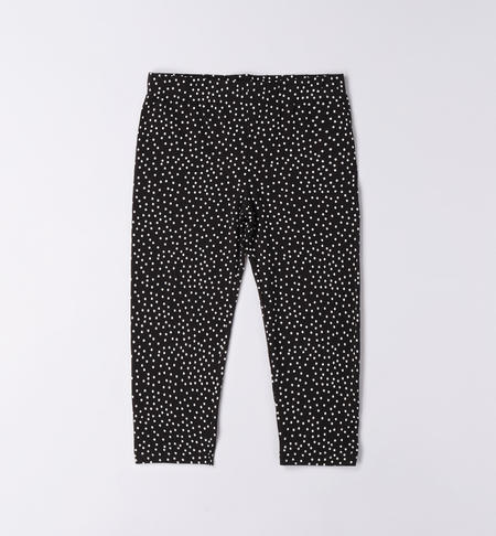 Leggings ragazza fantasia da 8 a 16 anni iDO NERO-BIANCO-6VN5