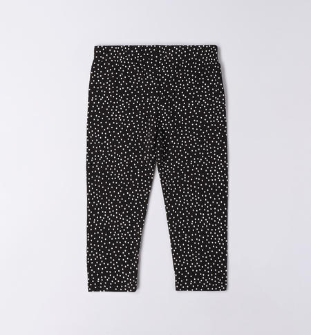 Leggings ragazza fantasia da 8 a 16 anni iDO NERO-BIANCO-6VN5