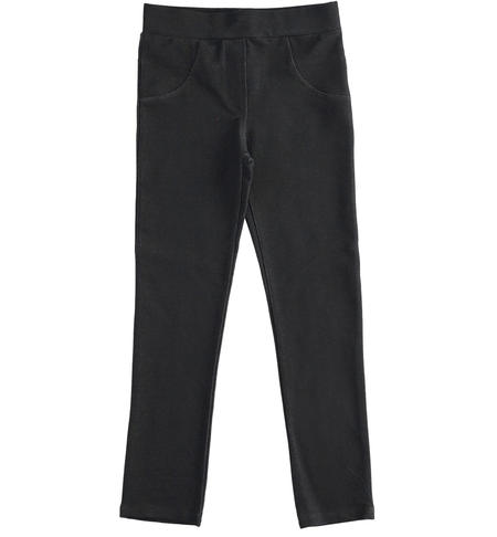 Fake pockets girl leggings  from 8 to 16 years by iDO NERO-0658