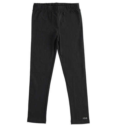 Leggings ragazza in jersey stretch - da 8 a 16 anni iDO NERO-0658