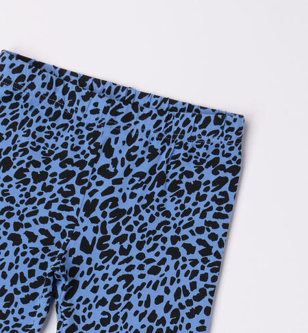 Leggings ragazza leopardato da 8 a 16 anni iDO AZZURRO-NERO-6K23