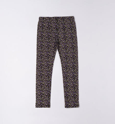 Leggings ragazza varie fantasie da 8 a 16 anni iDO LILLA-NERO-6VN4