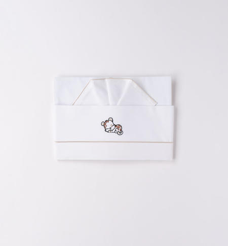 100% cotton cot sheet WHITE