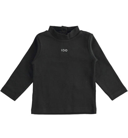 Girl¿s turtleneck with logo from 9 months to 8 years iDO NERO-0658