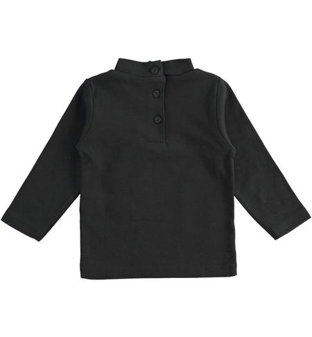 Girl¿s turtleneck with logo from 9 months to 8 years iDO NERO-0658