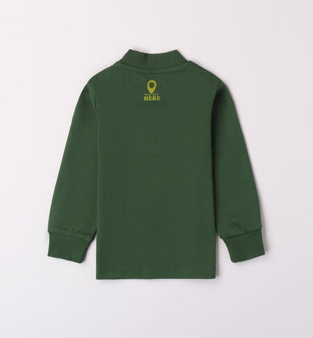 iDO 100% cotton turtleneck for boys aged 9 months to 8 years VERDE-4727