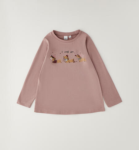 Maglia 100% cotone bambina ROSA