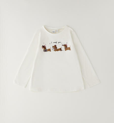 100% cotton girl's shirt CREAM