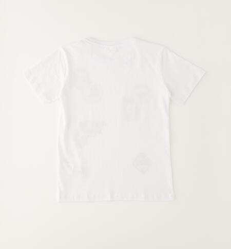 Maglia 100% cotone ragazzo BIANCO-0113