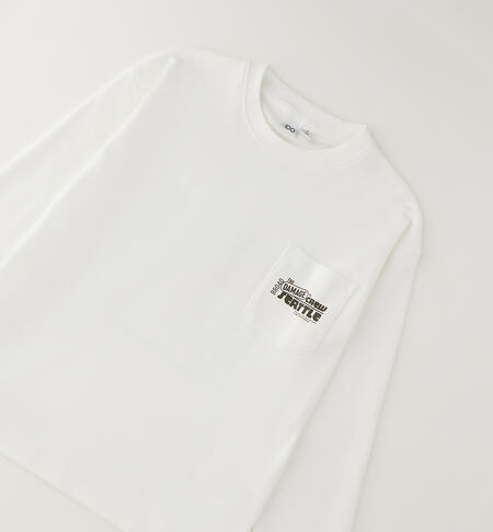 Maglia 100% cotone ragazzo PANNA-0112