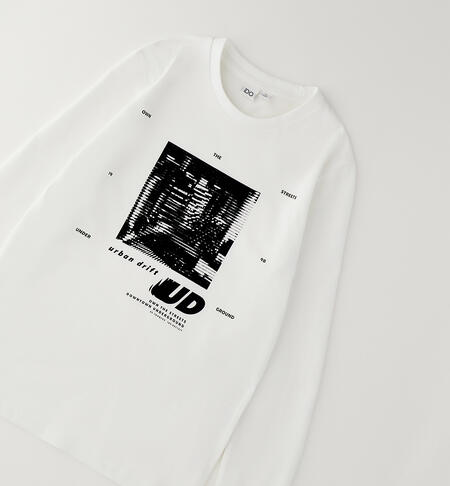 Maglia 100% cotone ragazzo PANNA-0112
