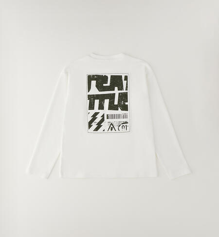 Maglia 100% cotone ragazzo PANNA-0112