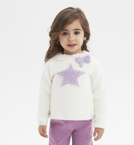 Maglia bambina con stella da 9 mesi a 8 anni iDO PANNA-0112