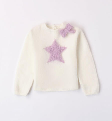 Maglia bambina con stella da 9 mesi a 8 anni iDO PANNA-0112