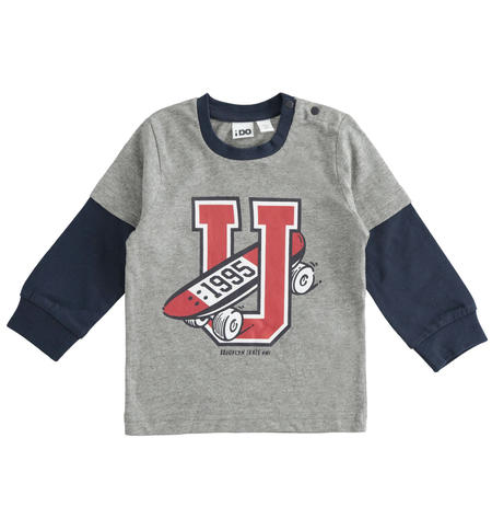Maglia bambino girocollo - da 9 mesi a 8 anni iDO GRIGIO MELANGE-8970