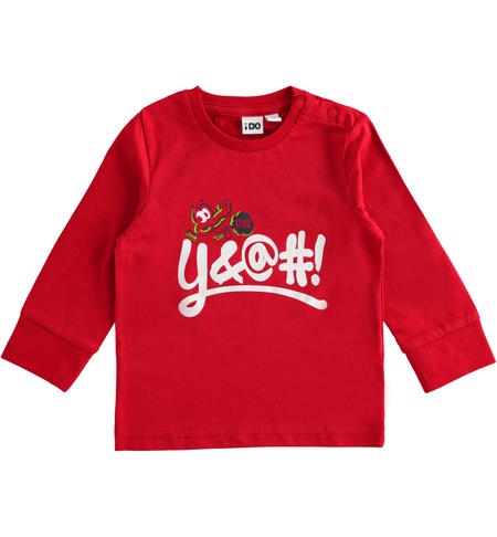 Crewneck t-shirt for boys from 9 months to 8 years iDO ROSSO-2253