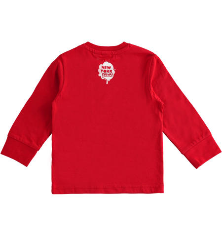 Crewneck t-shirt for boys from 9 months to 8 years iDO ROSSO-2253