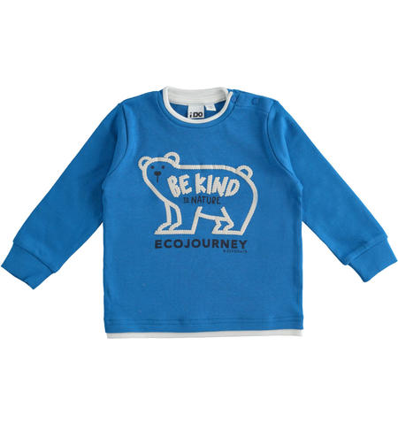Crewneck T-shirt for boys from 9 months to 8 years iDO ROYAL-3744