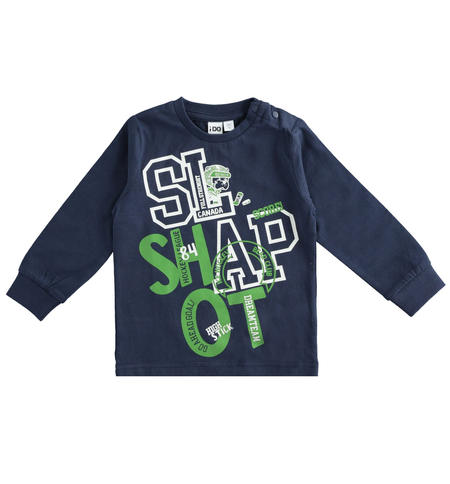 Cotton t-shirt for boys from 9 month to 8 years iDO NAVY-3885