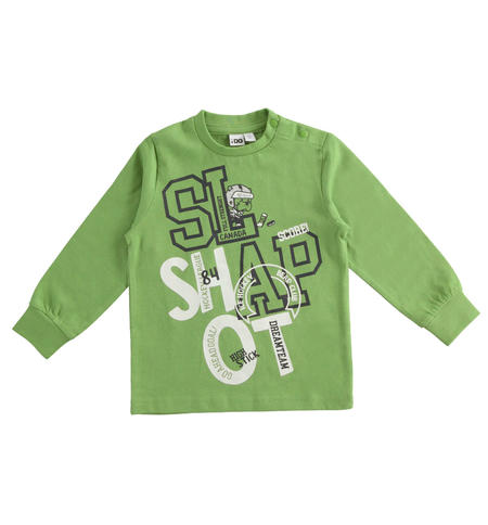 Cotton t-shirt for boys from 9 month to 8 years iDO VERDE-4932
