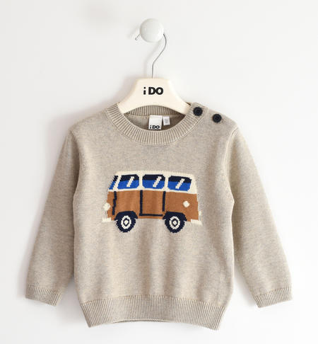 Maglia bambino in tricot - da 9 mesi a 8 anni iDO BEIGE MELANGE-8837