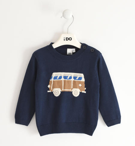 Maglia bambino in tricot - da 9 mesi a 8 anni iDO BLU-BLU-8028