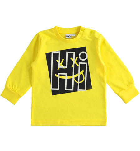 Long sleeve shirt for boys from 9 monyhs to 8 years iDO GIALLO-1444