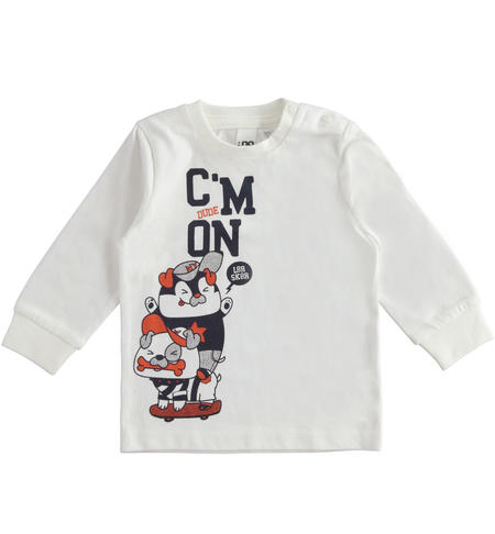 Maglia bambino manica lunga - da 9 mesi a 8 anni iDO PANNA-0112