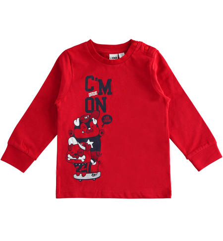 Maglia bambino manica lunga - da 9 mesi a 8 anni iDO ROSSO-2253