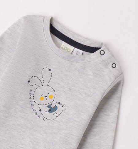 iDO teddy bunny T-shirt for boys from 1 to 24 months GRIGIO MELANGE-8948