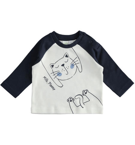 Baby boy t-shirt with kitten from 1 to 24 months iDO PANNA-0112