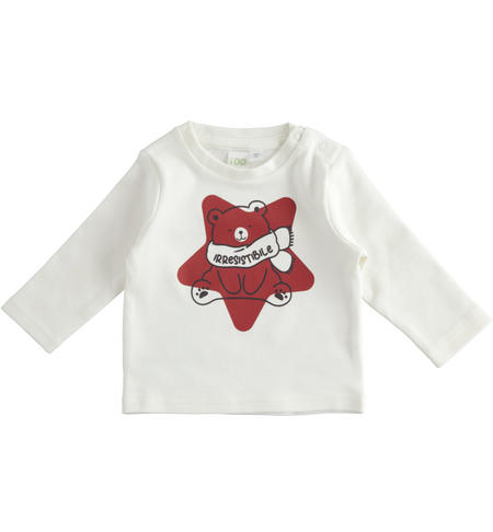 Cotton baby boy t-shirt from 1 to 24 months iDO PANNA-ROSSO-8135