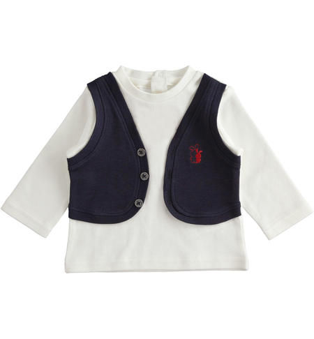 Maglia bimbo manica lunga - da 1 a 24 mesi iDO PANNA-0112