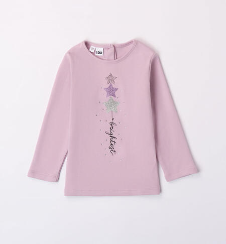iDO star T-shirt for girls from 9 months to 8 years LILLA-3314