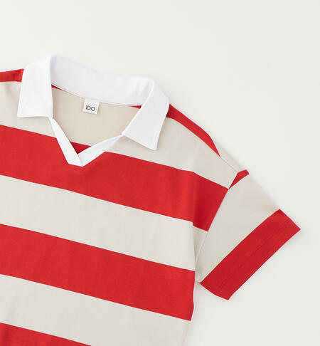 Girls' striped crop tops ROSSO-2256