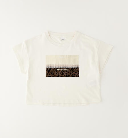 Girls' crop top CREAM