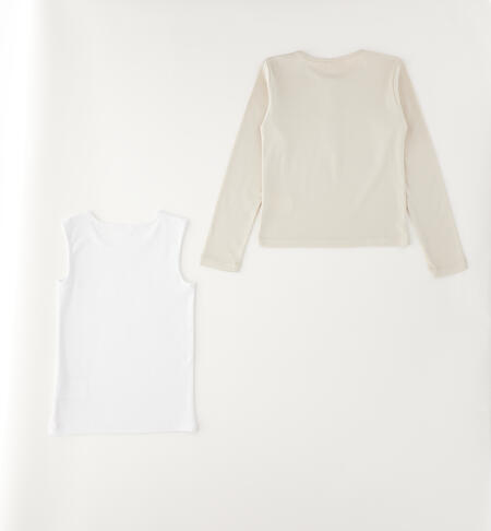 Girls' jumpers and vests ECRU'-0164