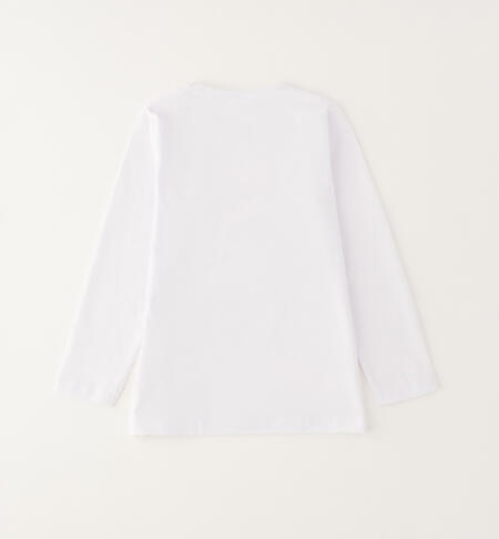 Maglia girocollo bambina BIANCO-0113