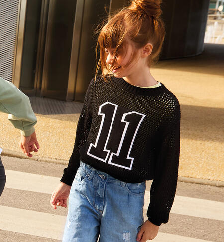 Maglia iDO per ragazza NERO