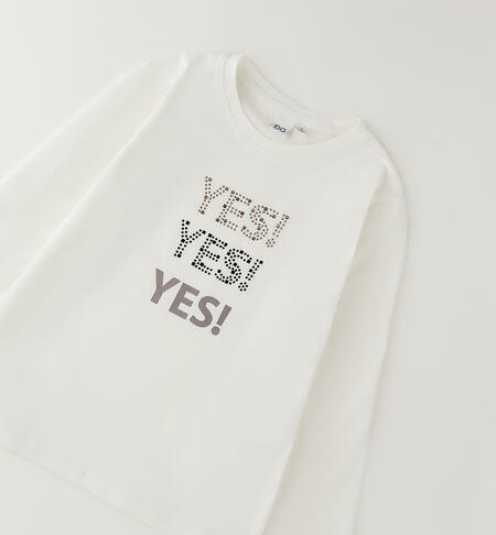Maglia iDO ragazza PANNA-0112
