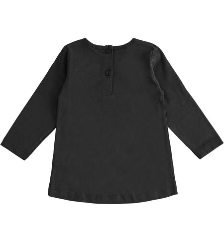 Maglia manica lunga bambina - da 9 mesi a 8 anni iDO NERO-0658