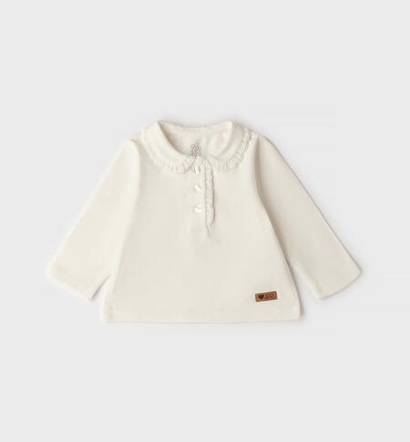 Maglia maniche lunghe neonata PANNA