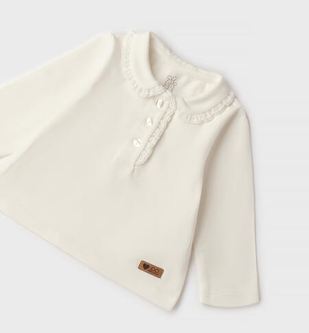 Maglia maniche lunghe neonata PANNA-0112